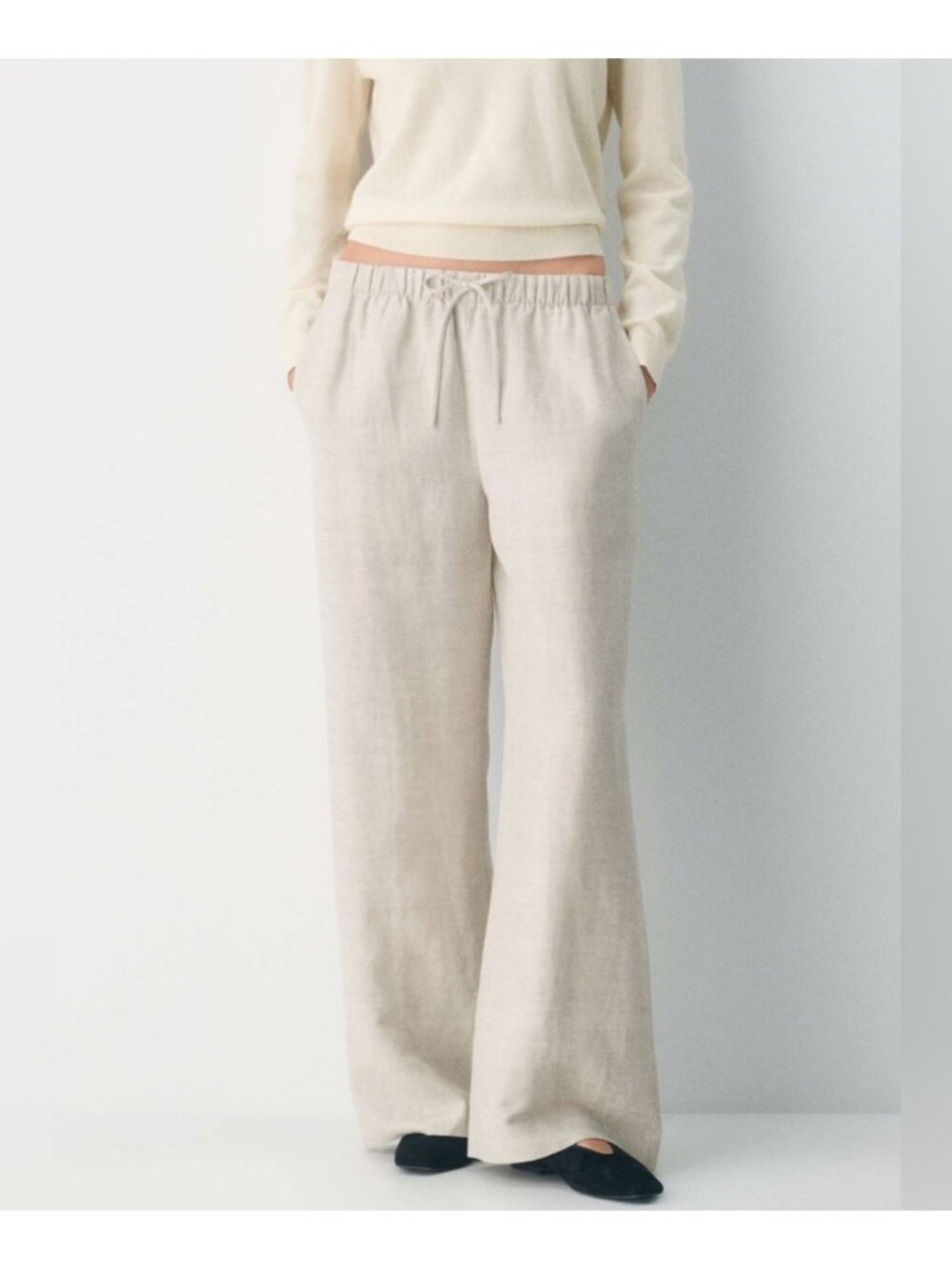 NWT Wilfred Aritiza The Lodge Pant CruiseLinen in Natural Ecru